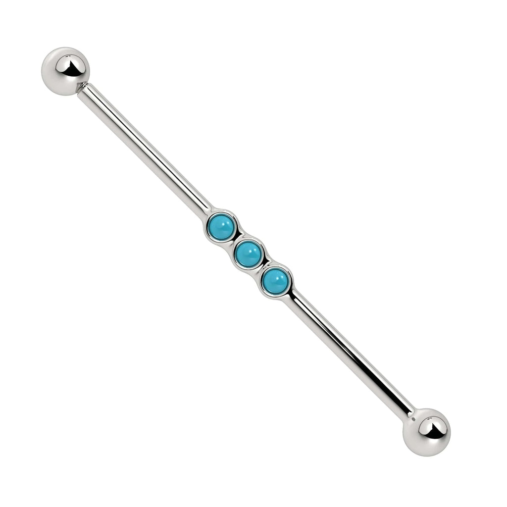 Ethereal Ear Piercing Elegance - Bubble Cabochon Industrial