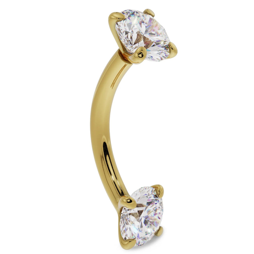 Infinite Ear Piercing Heirloom - Diamond Prong-Set Curved