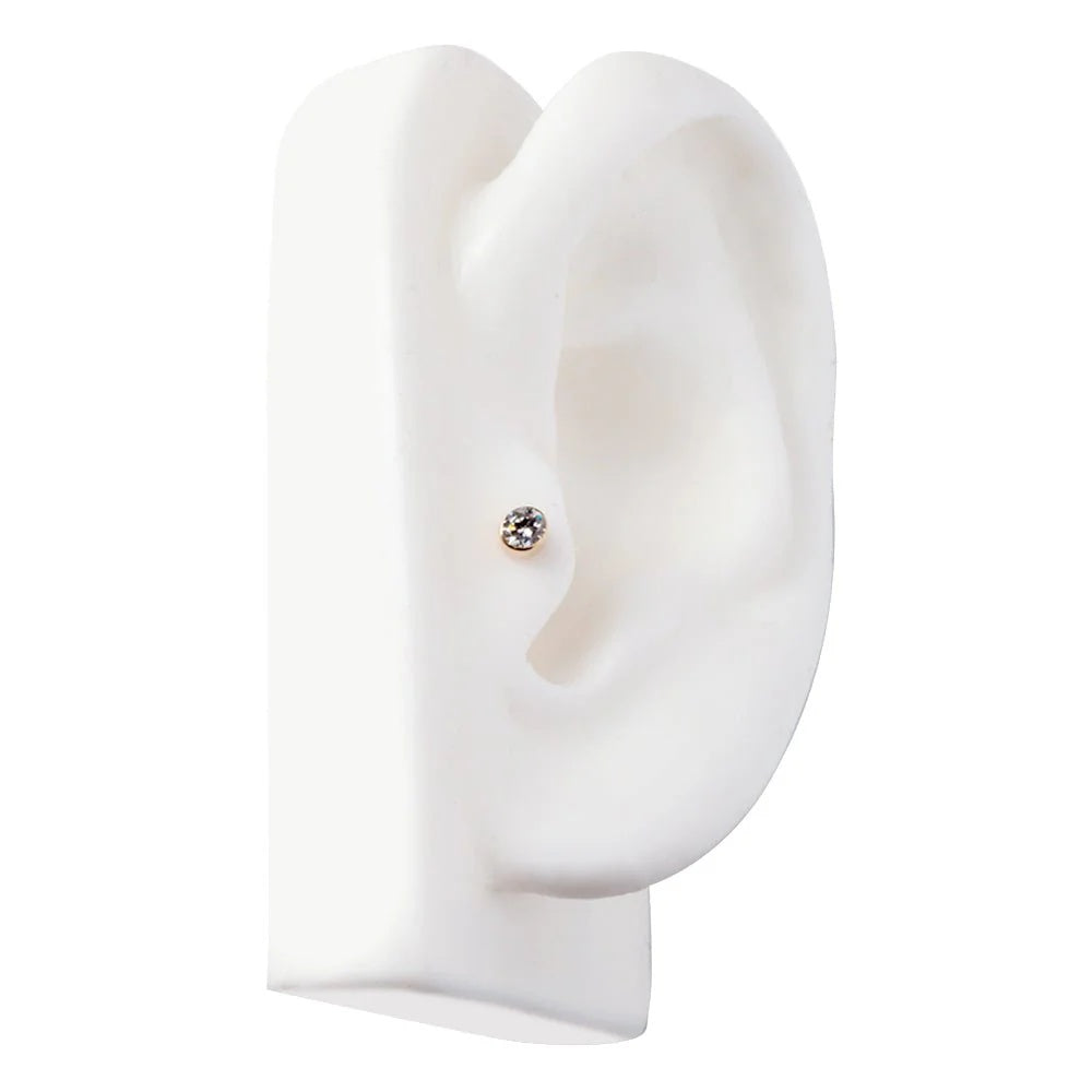 Eternal Ear Piercing Elegance - Dainty Cubic Zirconia