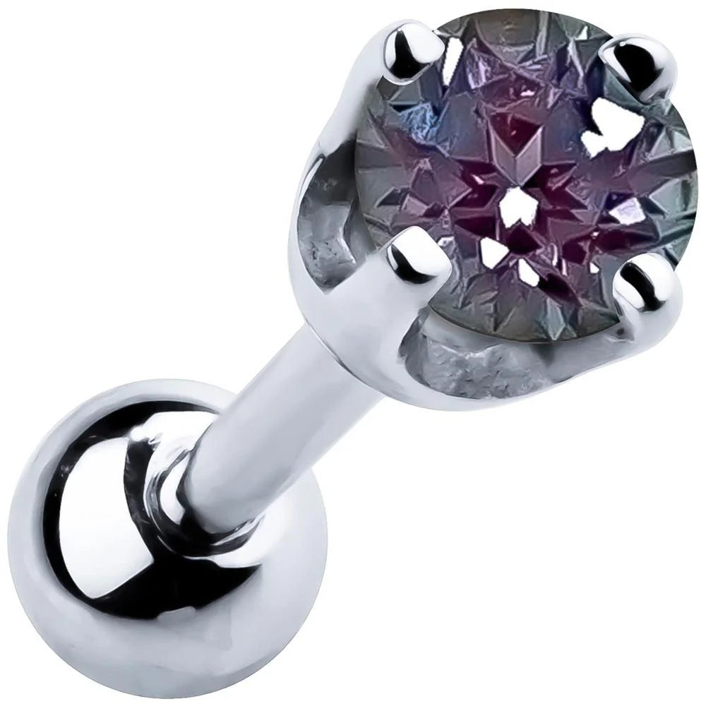 Regal Ear Piercing Elegance - Genuine Birthstone High-Set
