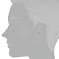 Regal Ear Piercing Elegance - Genuine Birthstone High-Set