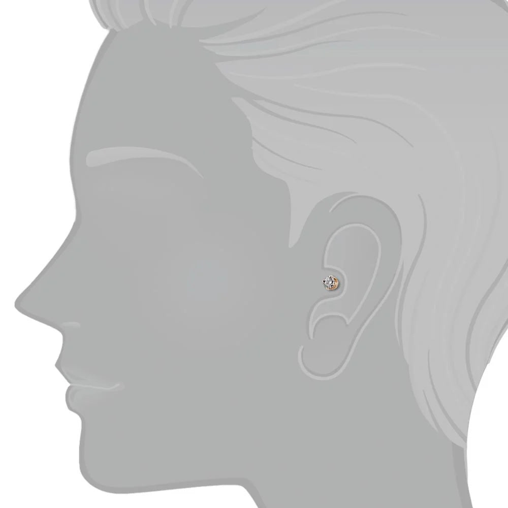 Regal Ear Piercing Elegance - Genuine Birthstone High-Set