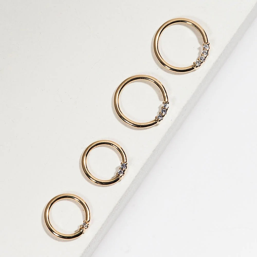 Eternal Ear Piercing Harmony - Two Diamonds Seam