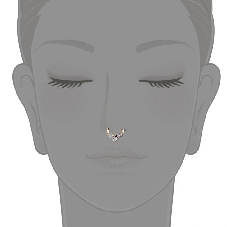Ethereal Ear Piercing Radiance - Cubic Zirconia Hinged