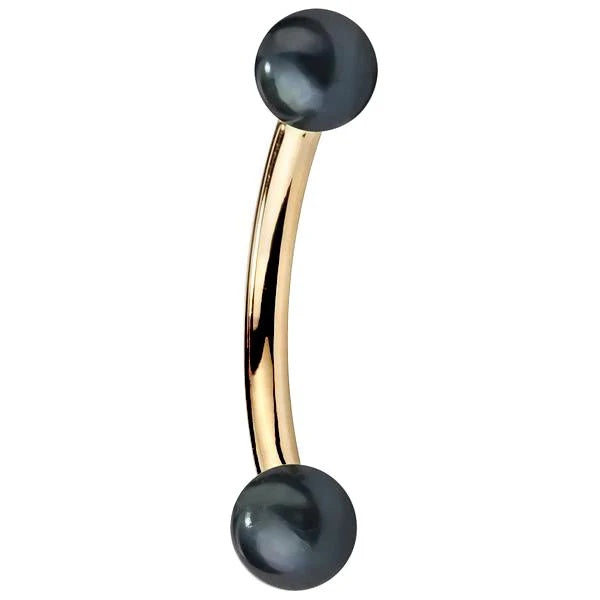 Aura Ear Piercing Elegance - Cultured Peacock Pearl