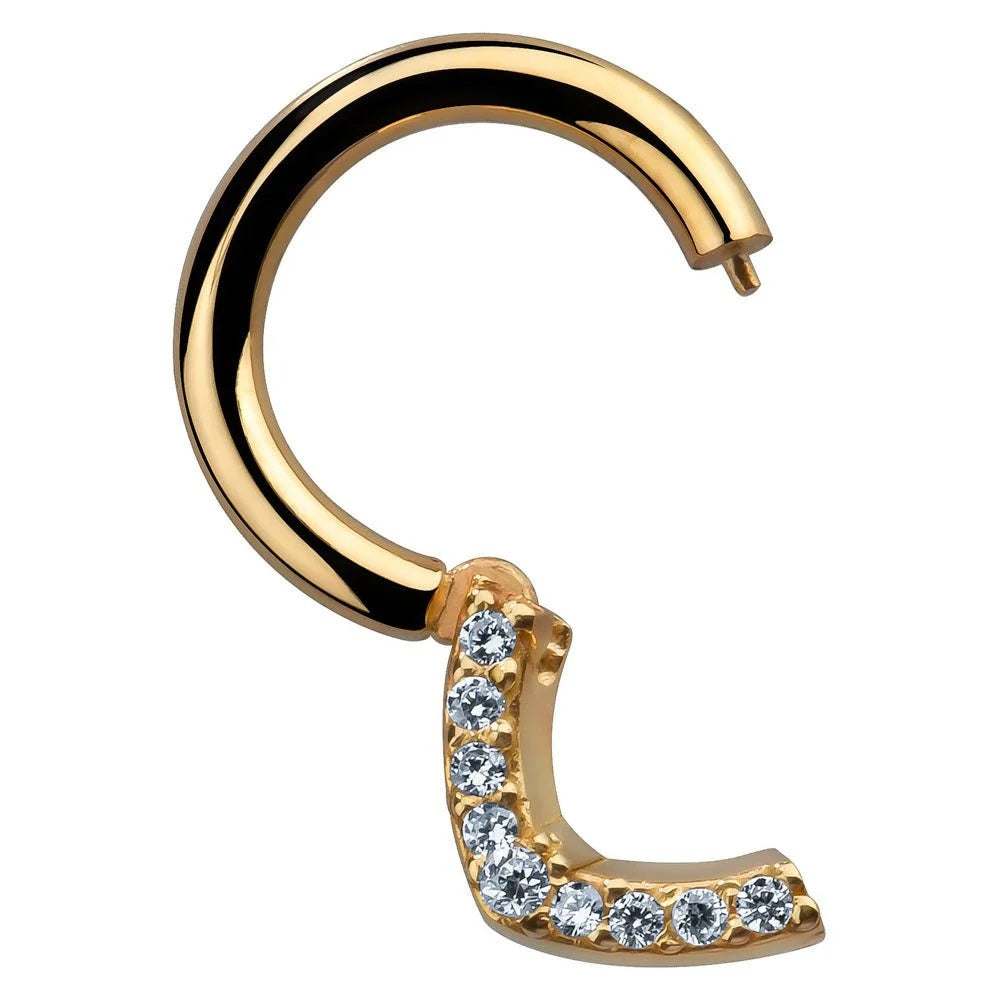 Luminous Ear Piercing Heirloom - Lined V-Shape Hinged