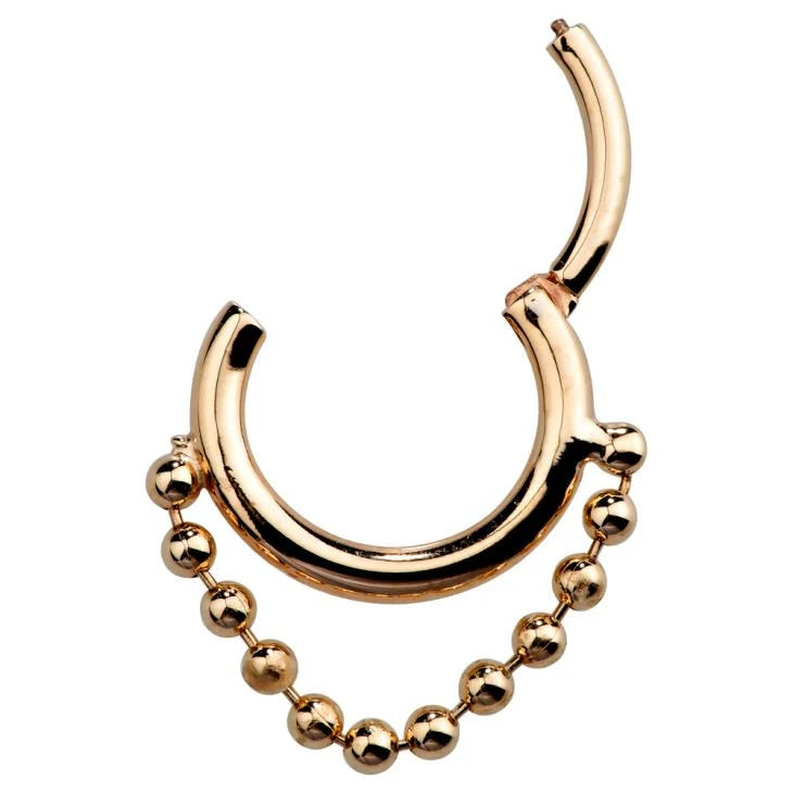 Majestic Ear Piercing Heirloom - Beaded Chain Hinged