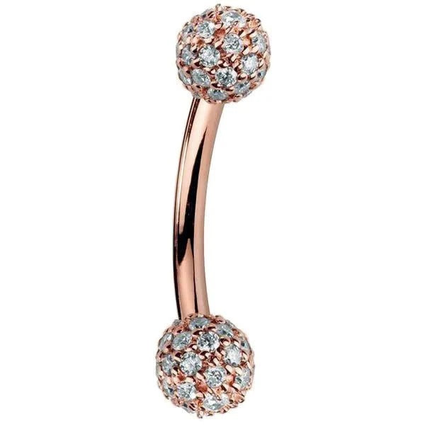 Luminous Ear Piercing Illumination - Diamond Pave Curved