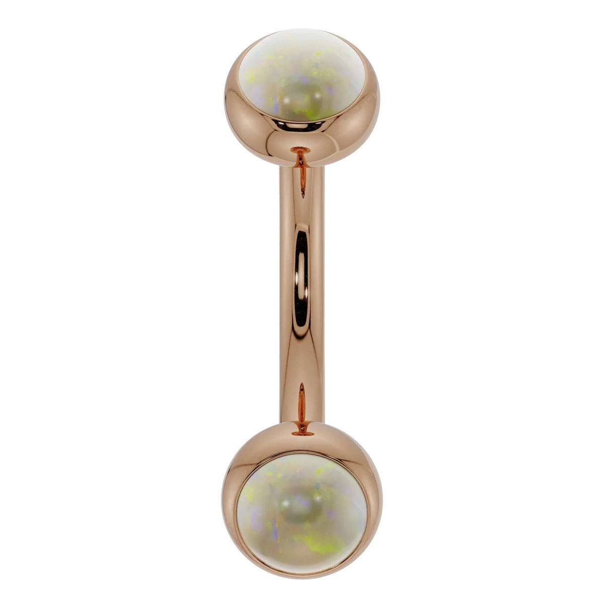 Regal Ear Piercing Opulence - Opal Bezel-Set Curved