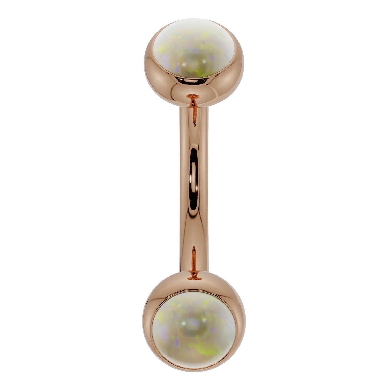 Regal Ear Piercing Opulence - Opal Bezel-Set Curved