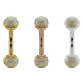 Regal Ear Piercing Opulence - Opal Bezel-Set Curved