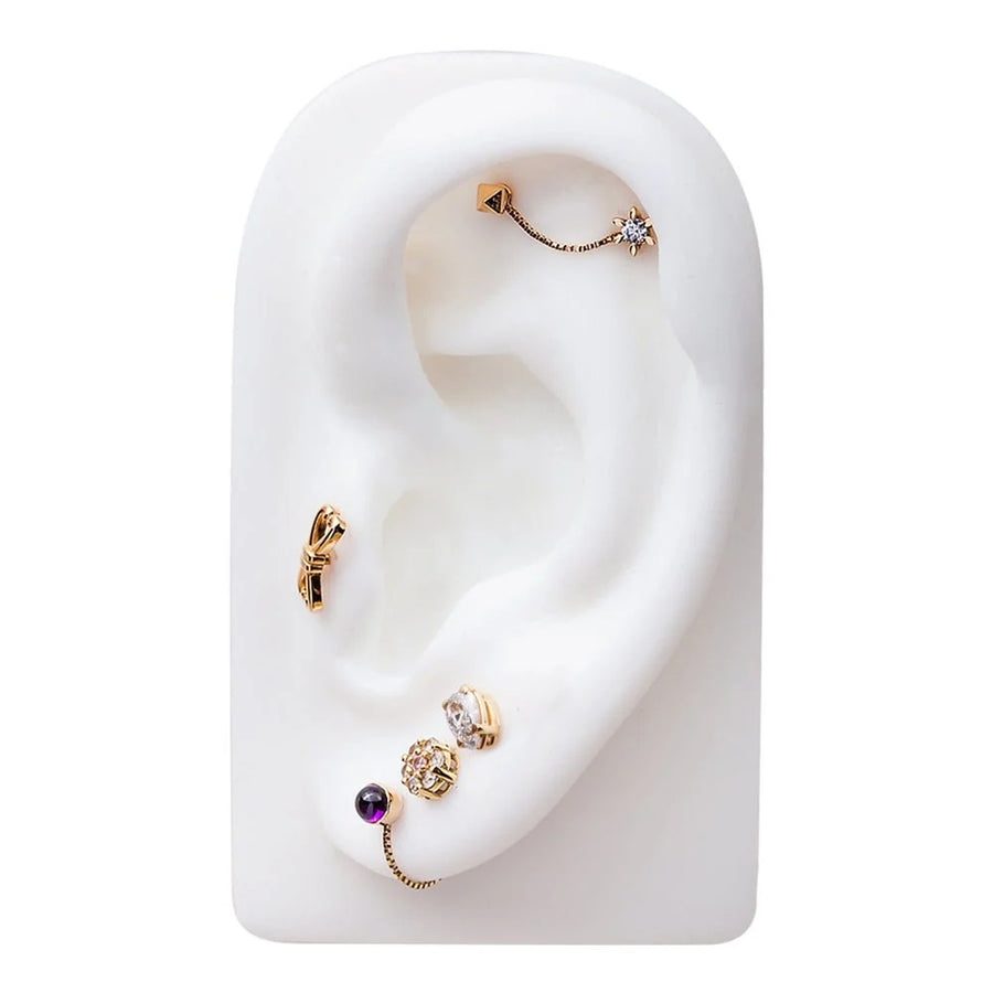 Luminous Ear Piercing Heirloom - Diamond Petite Flower