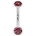 Ethereal Ear Piercing Grandeur - Ruby Bezel-Set Curved