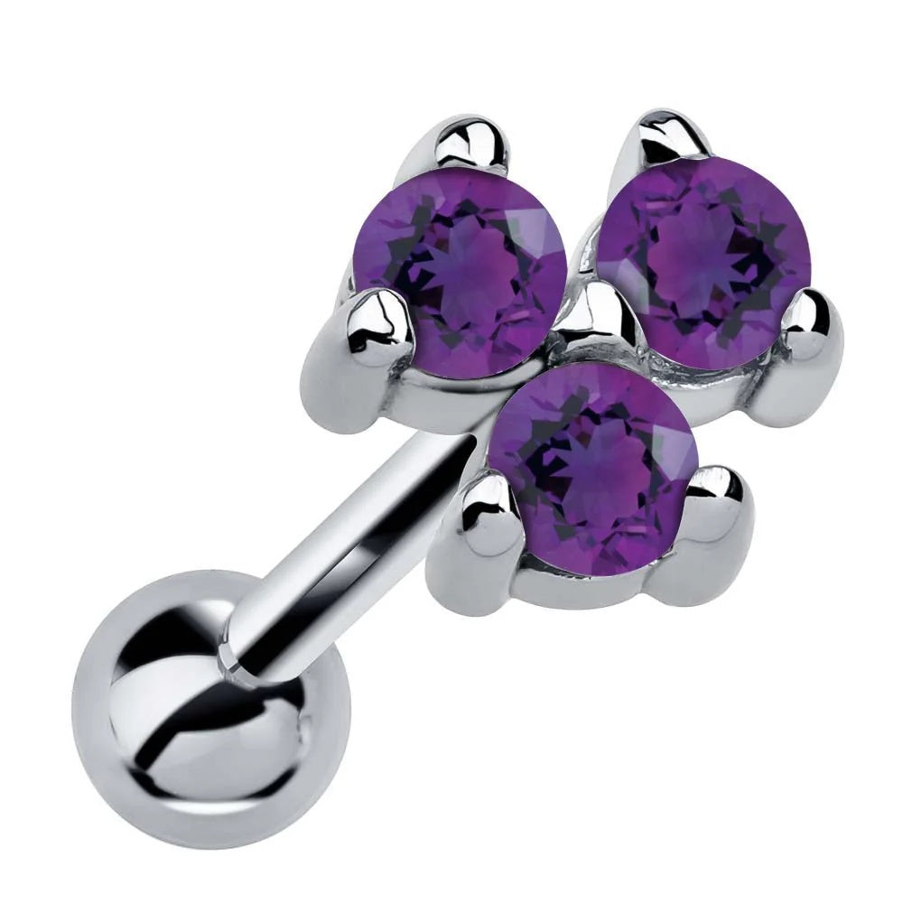 Sovereign Ear Piercing Radiance - Triple Genuine Birthstone