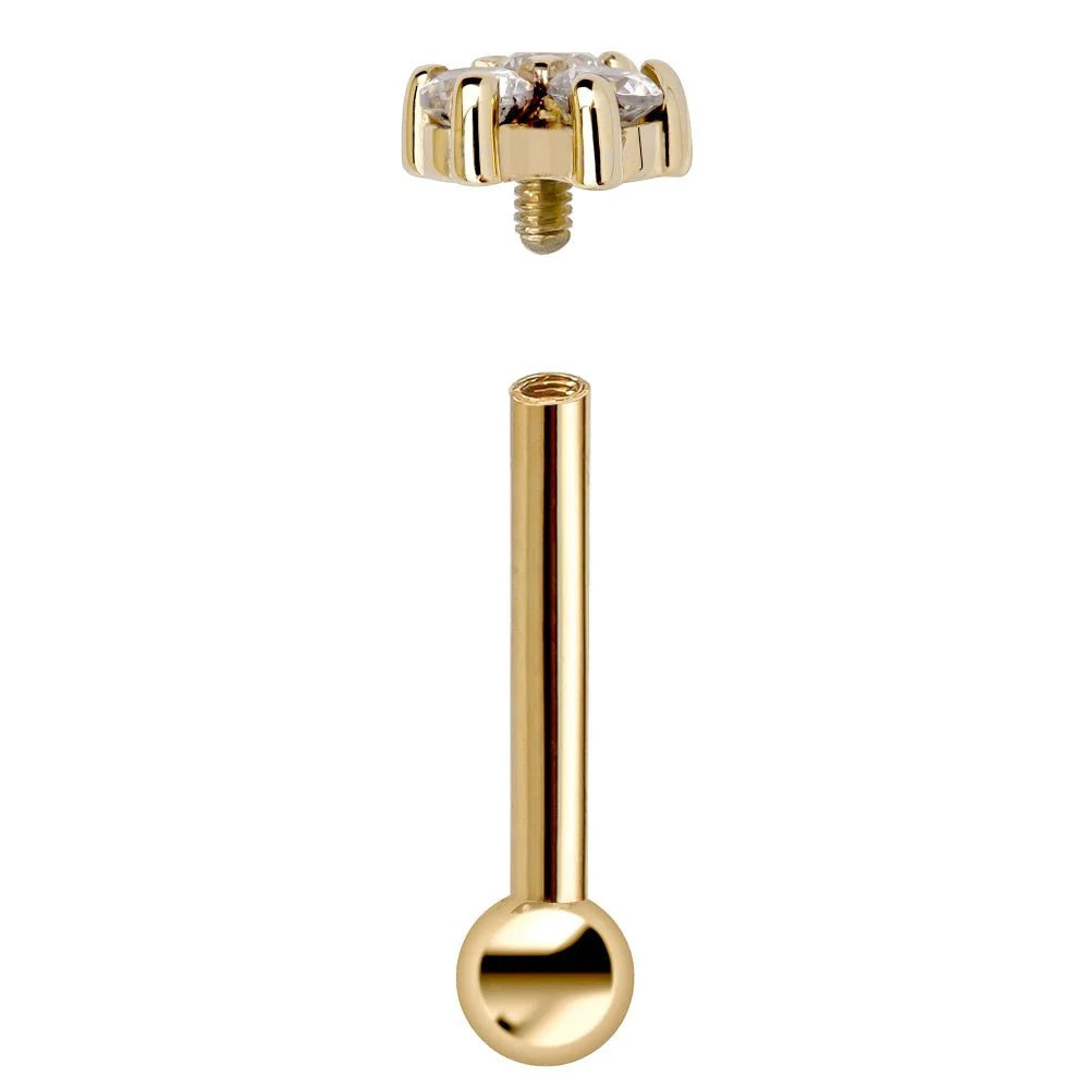 Sovereign Ear Piercing Radiance - Triple Genuine Birthstone