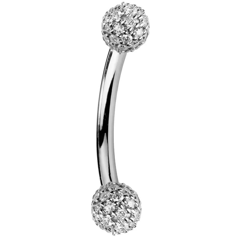 Sovereign Ear Piercing Elegance - Diamond Pave Curved