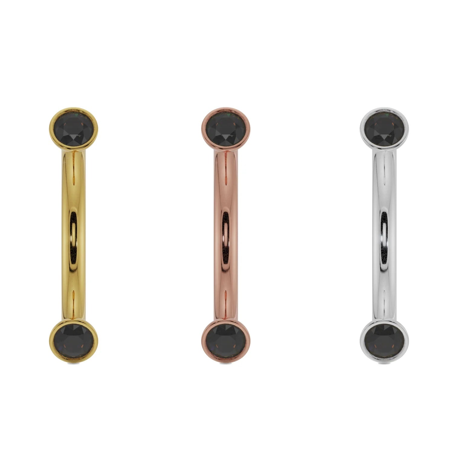 Regal Ear Piercing Grandeur - Dainty Black Diamond