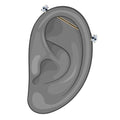 Timeless Ear Piercing Heirloom - Clear Teardrop Gem