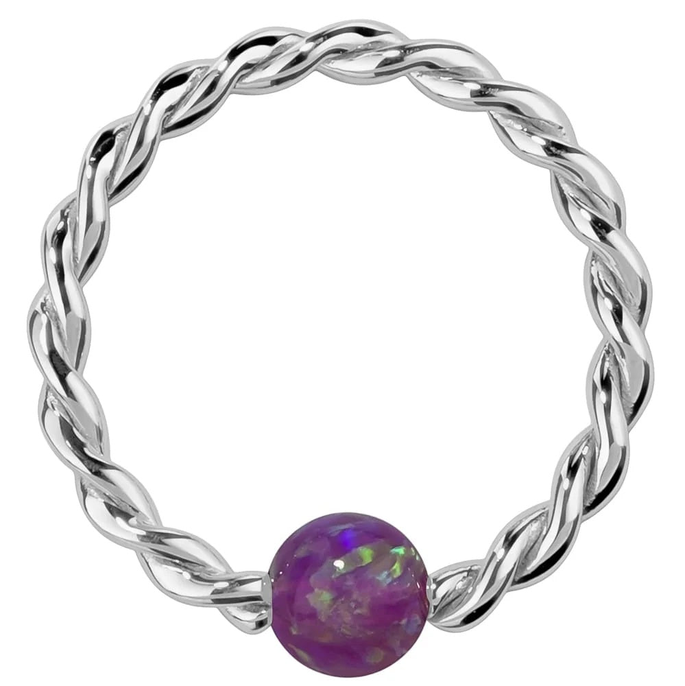 Aura Ear Piercing Illumination - Purple Opal Twisted
