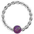 Aura Ear Piercing Illumination - Purple Opal Twisted