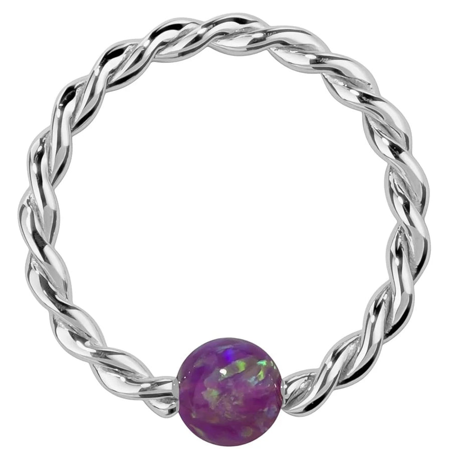 Aura Ear Piercing Illumination - Purple Opal Twisted