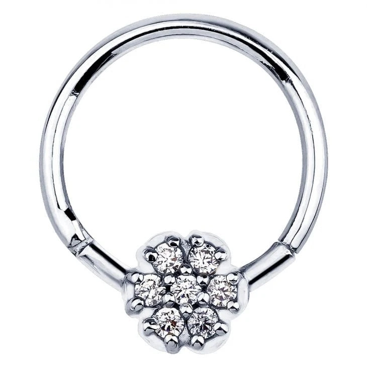 Aura Ear Piercing Allure - Diamond Pave Flower