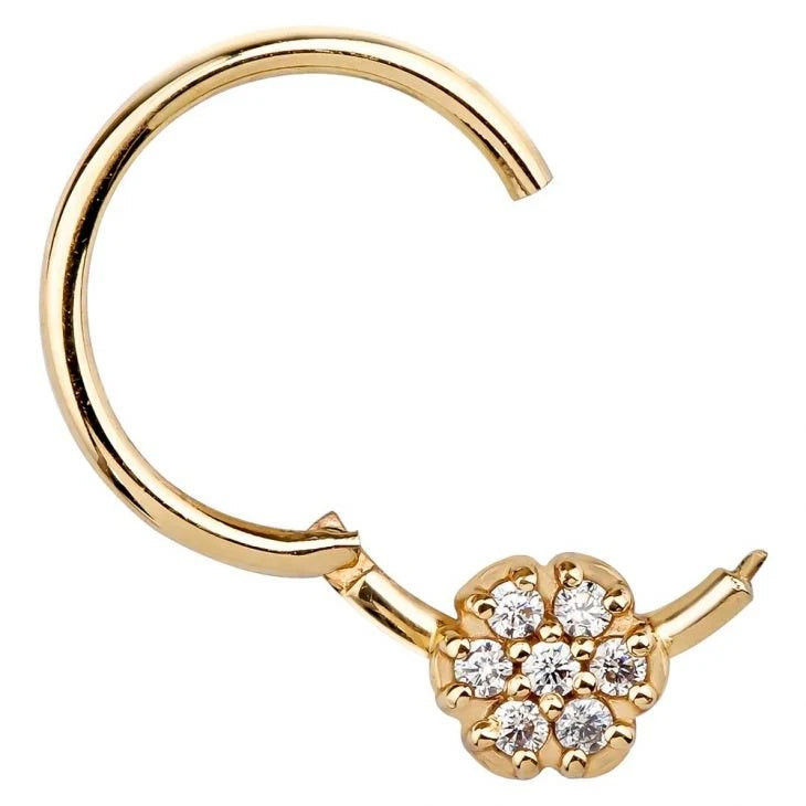 Aura Ear Piercing Allure - Diamond Pave Flower