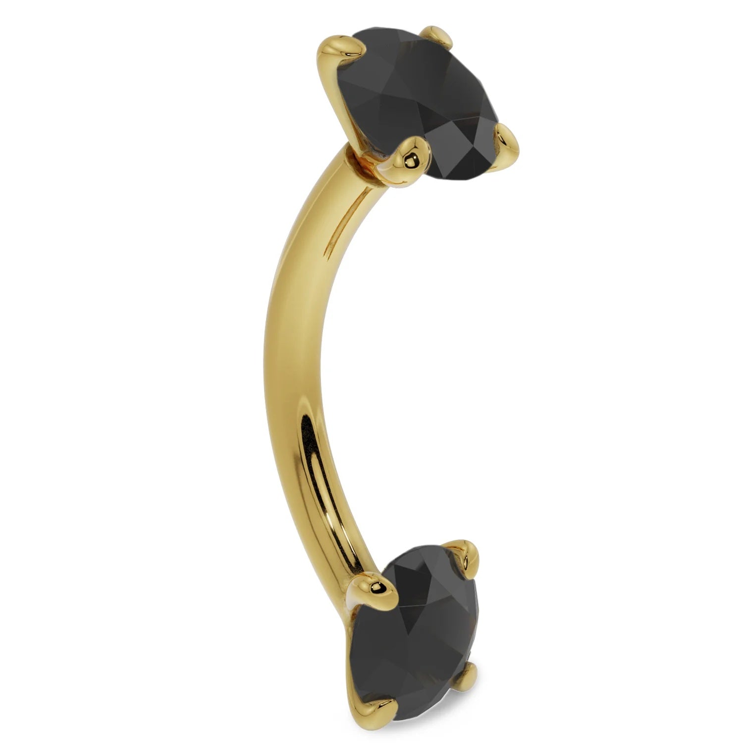 Timeless Ear Piercing Heirloom - Black Diamond Prong-Set