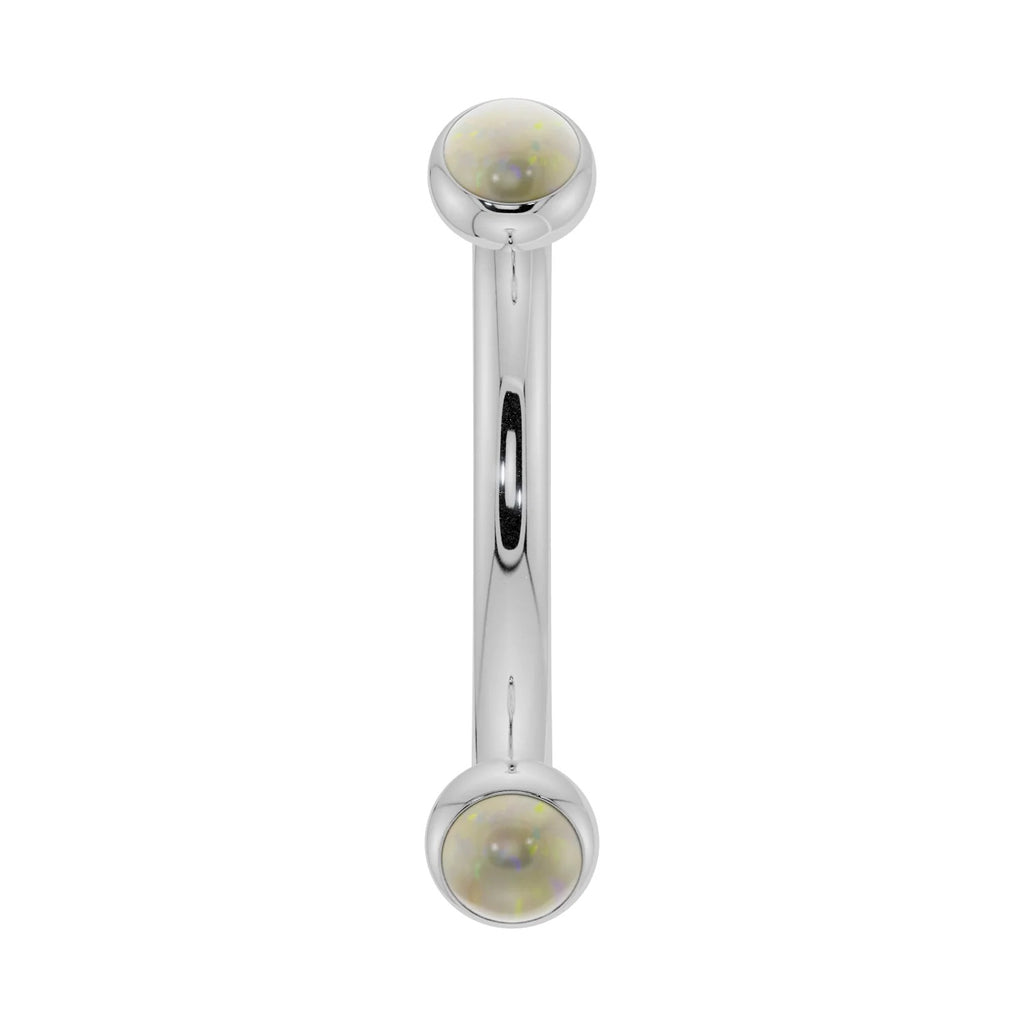 Celestial Ear Piercing Opulence - Dainty Opal Bezel-Set