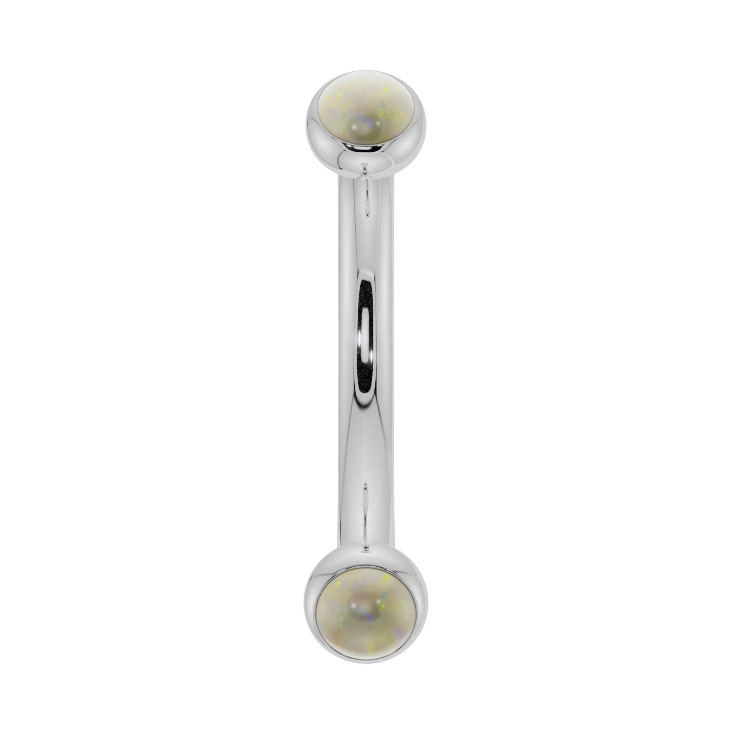 Celestial Ear Piercing Opulence - Dainty Opal Bezel-Set