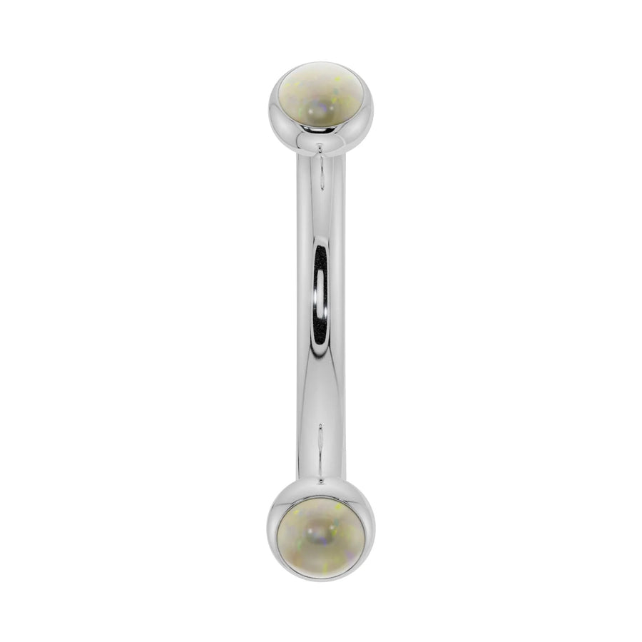 Celestial Ear Piercing Opulence - Dainty Opal Bezel-Set