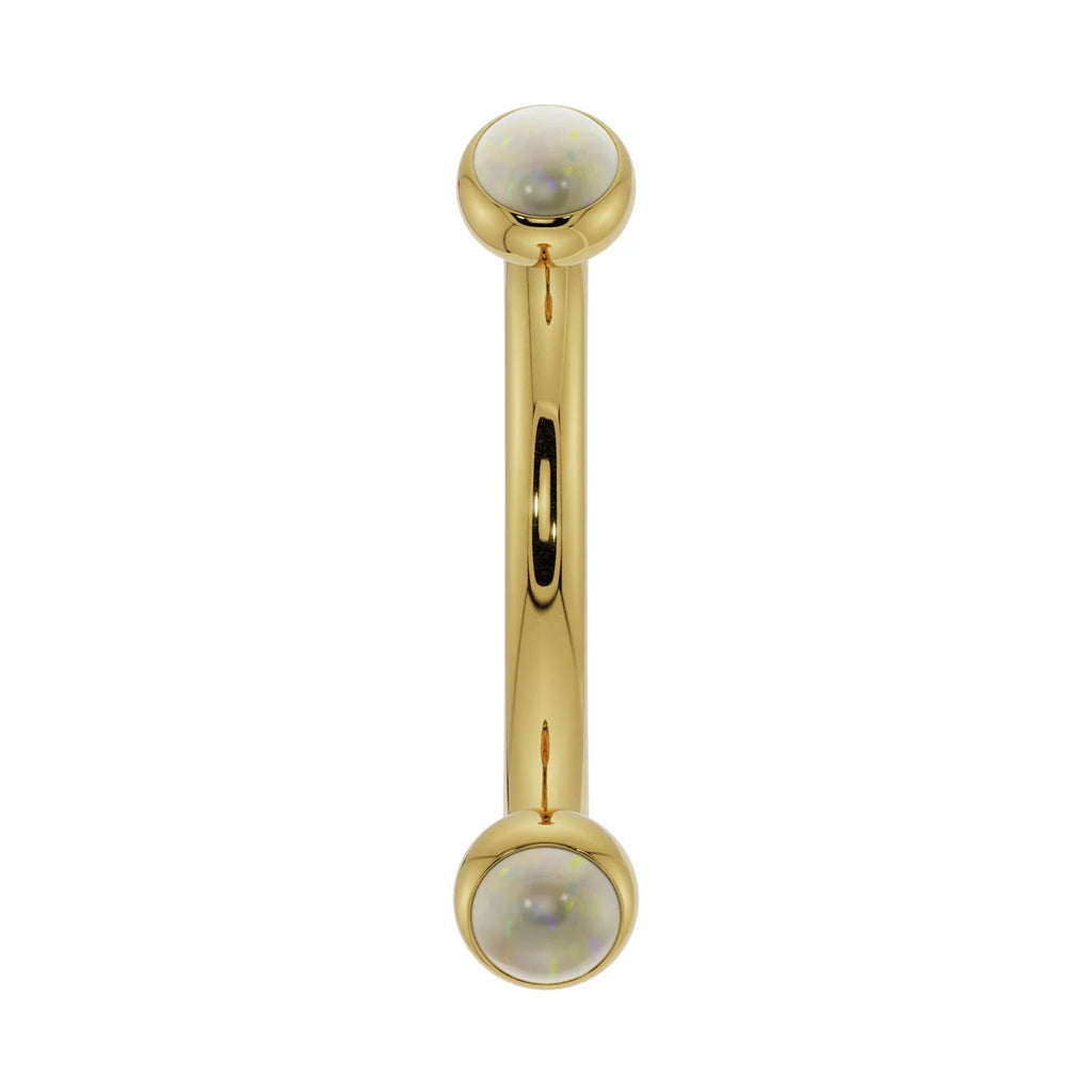 Celestial Ear Piercing Opulence - Dainty Opal Bezel-Set