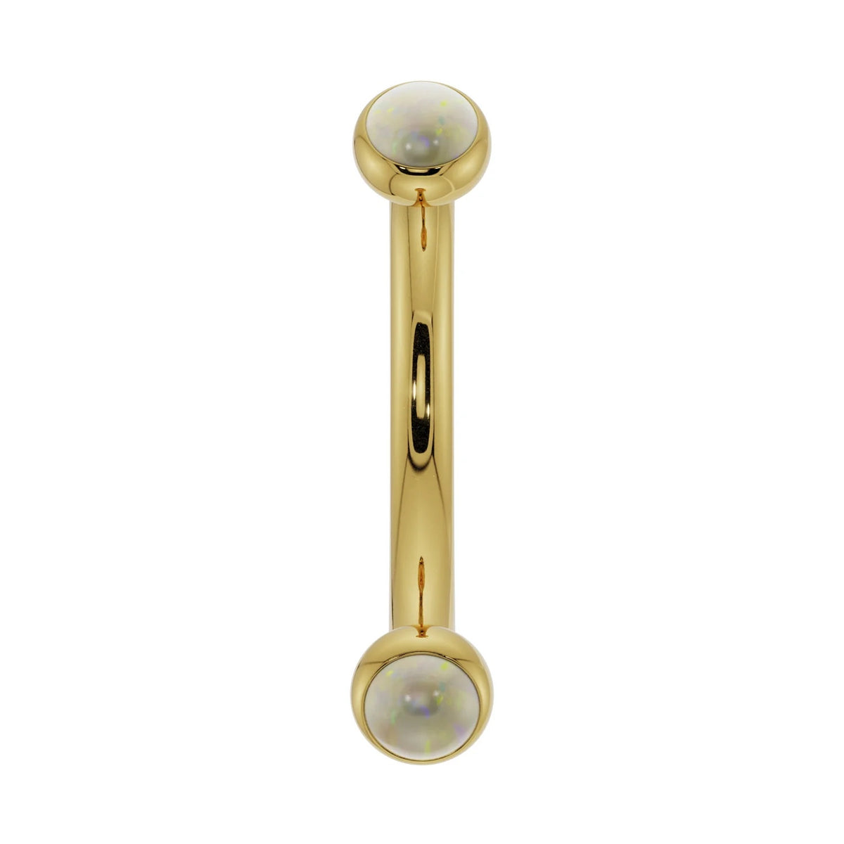 Celestial Ear Piercing Opulence - Dainty Opal Bezel-Set