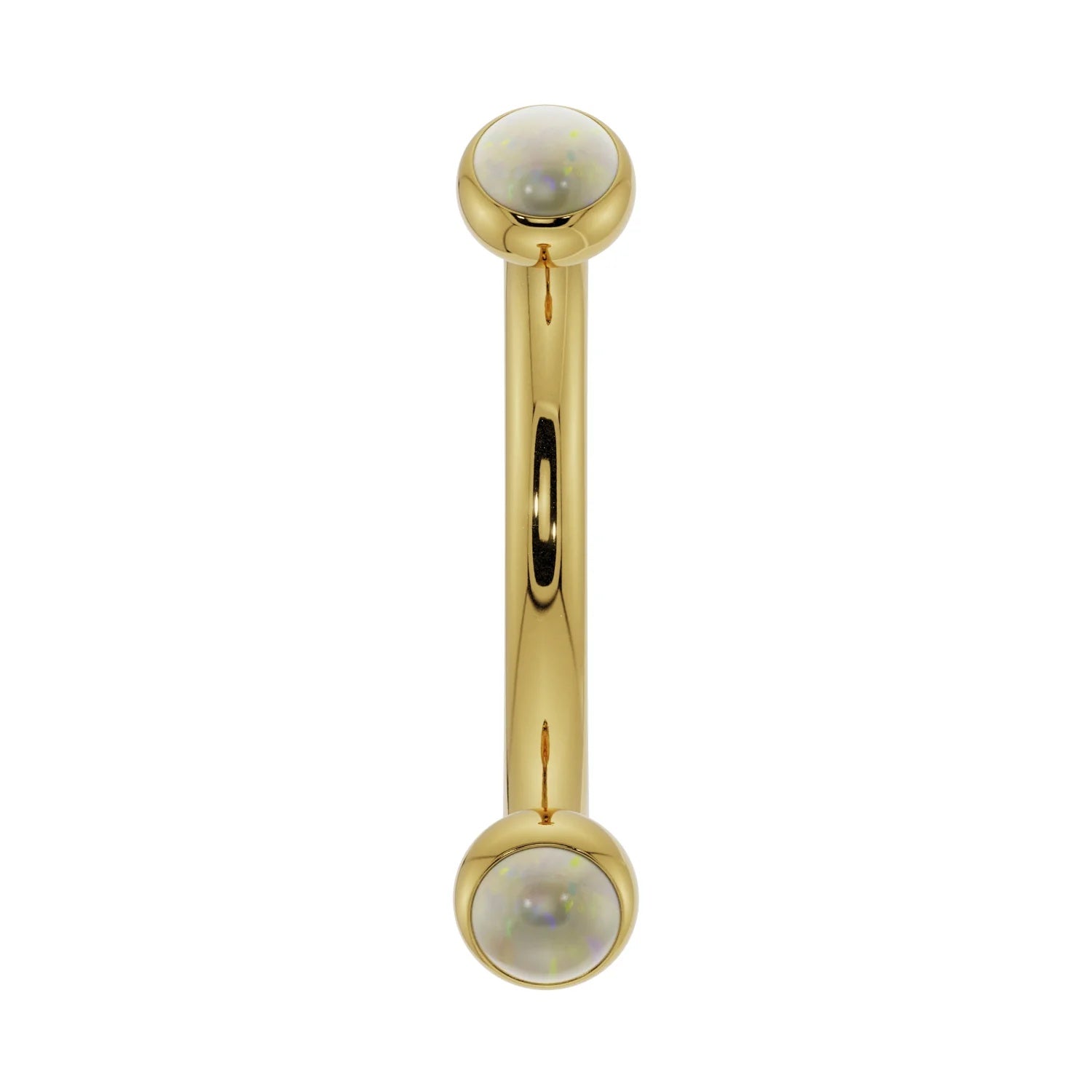 Celestial Ear Piercing Opulence - Dainty Opal Bezel-Set