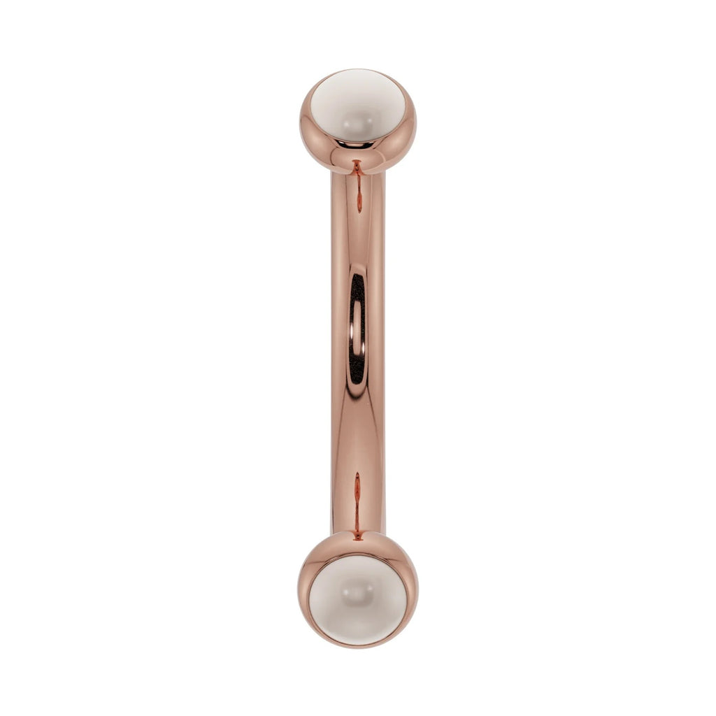 Ethereal Ear Piercing Heirloom - Dainty Pearl Bezel-Set