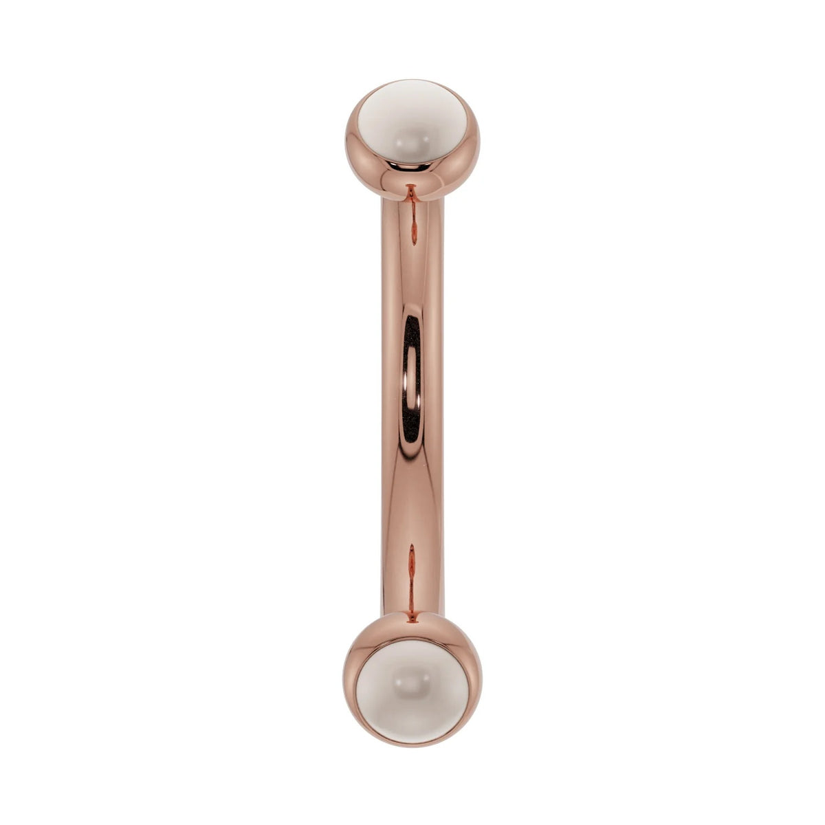 Ethereal Ear Piercing Heirloom - Dainty Pearl Bezel-Set