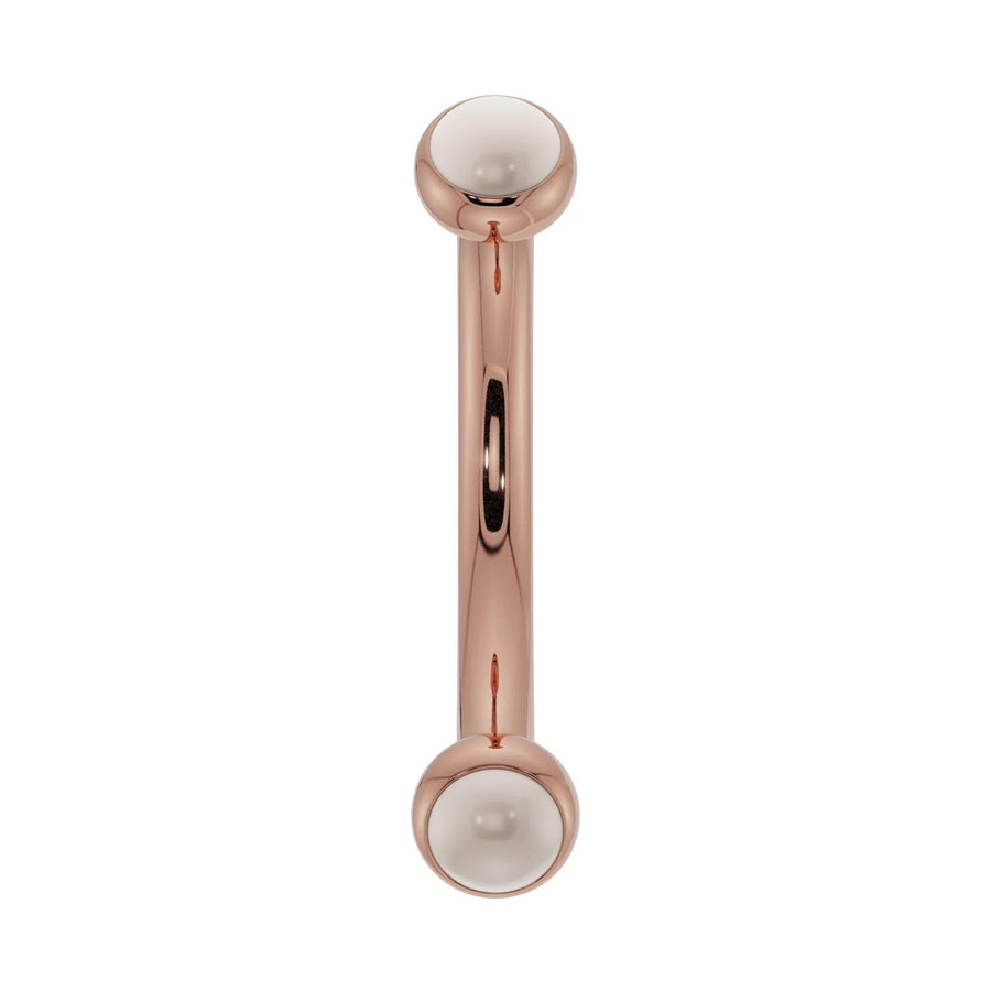 Ethereal Ear Piercing Heirloom - Dainty Pearl Bezel-Set