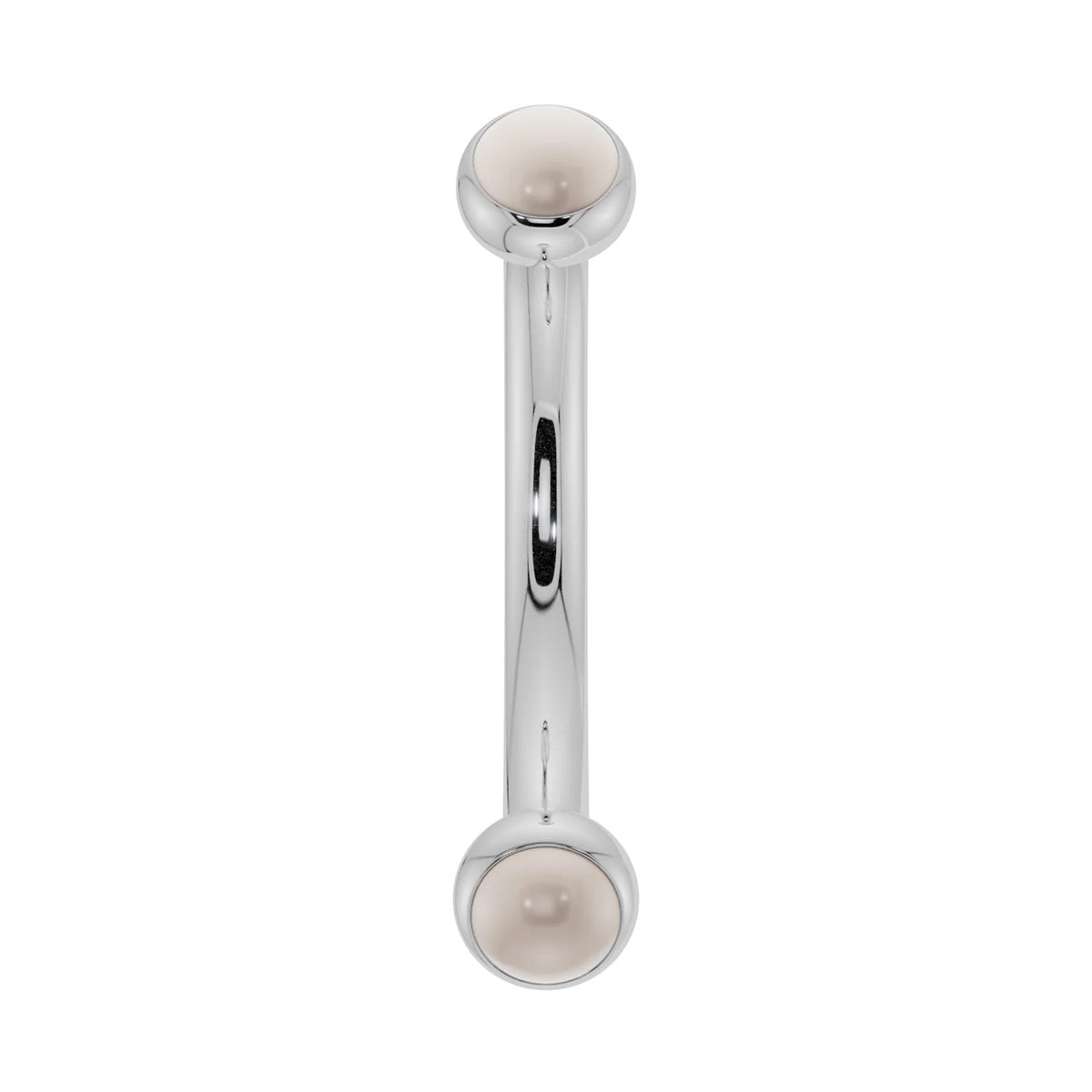 Ethereal Ear Piercing Heirloom - Dainty Pearl Bezel-Set