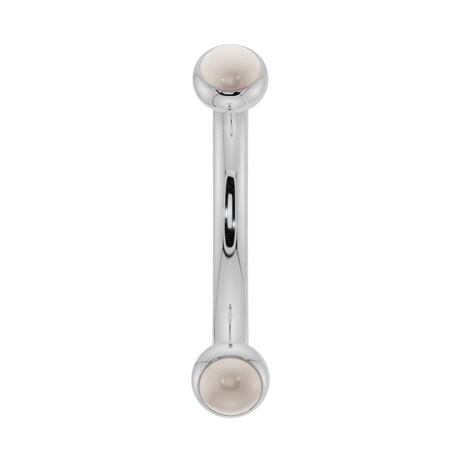 Ethereal Ear Piercing Heirloom - Dainty Pearl Bezel-Set