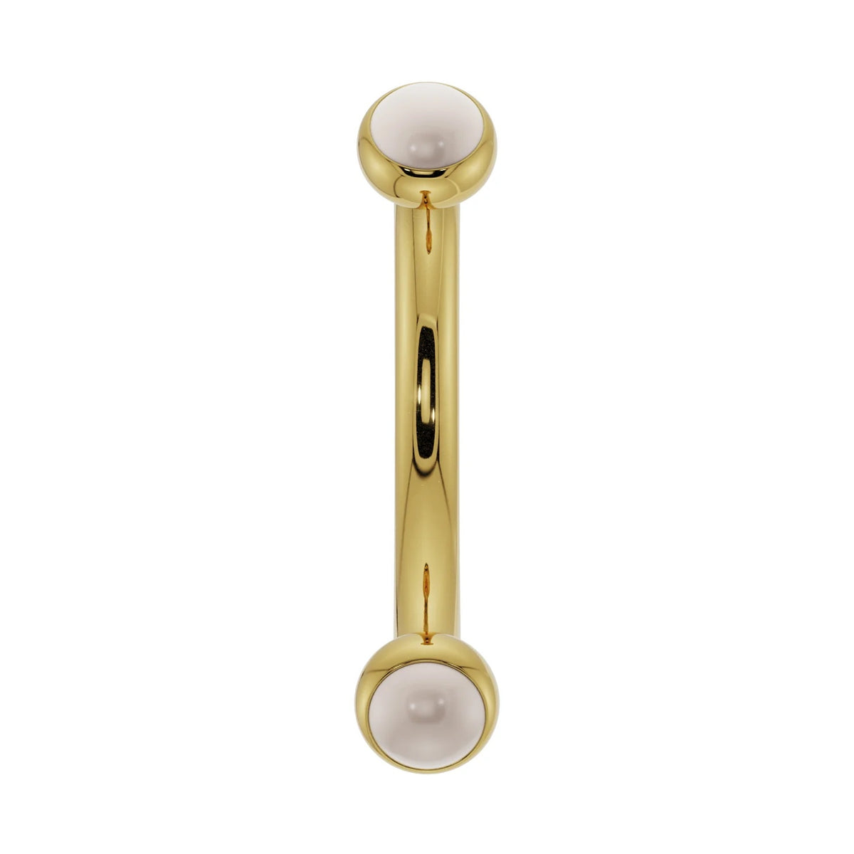 Ethereal Ear Piercing Heirloom - Dainty Pearl Bezel-Set