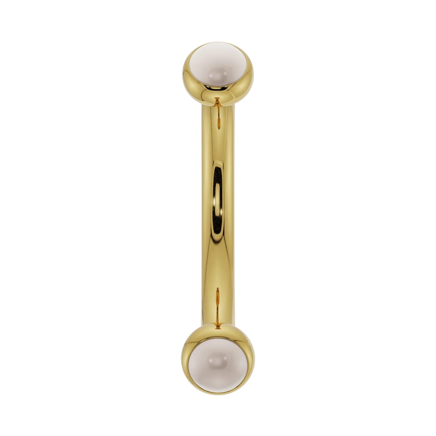 Ethereal Ear Piercing Heirloom - Dainty Pearl Bezel-Set