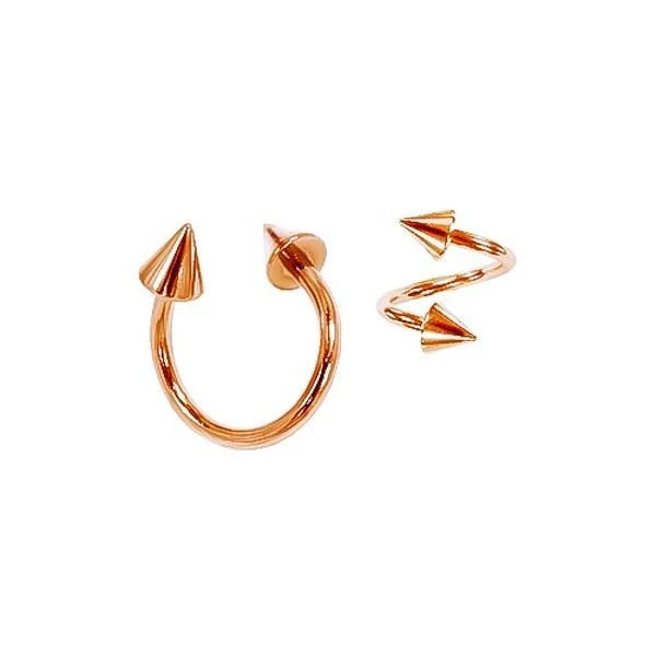 Luminous Ear Piercing Elegance - Spike Twister Spiral