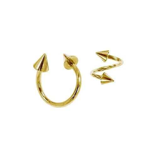 Luminous Ear Piercing Elegance - Spike Twister Spiral