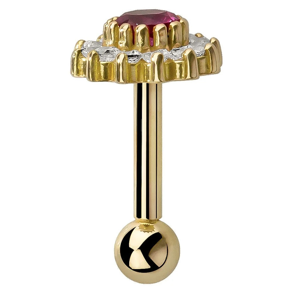 Serene Ear Piercing Legacy - Gem Cluster Flower