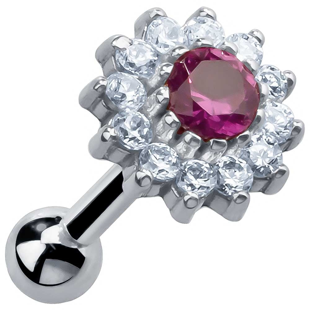Serene Ear Piercing Legacy - Gem Cluster Flower