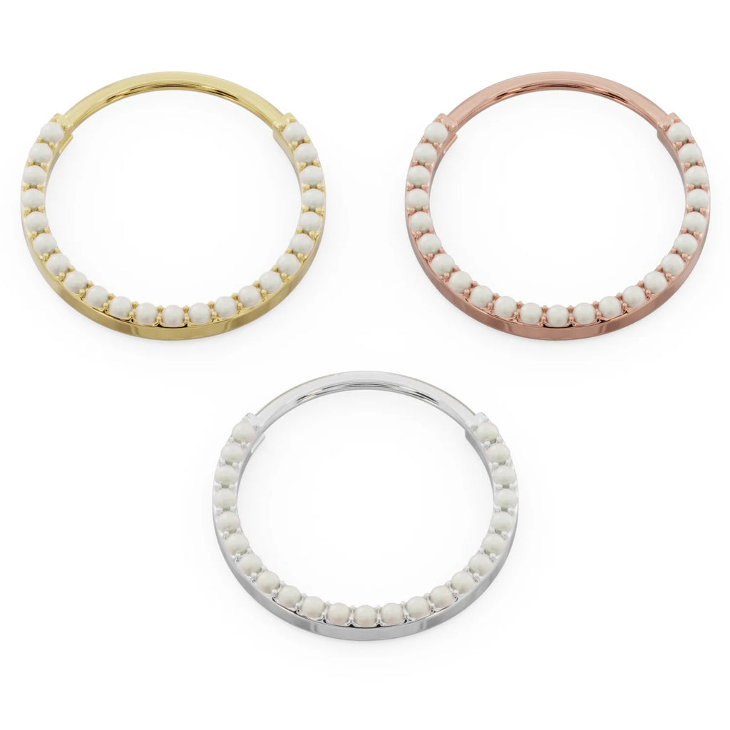 Royal Ear Piercing Allure - Pearl Clicker Hoop