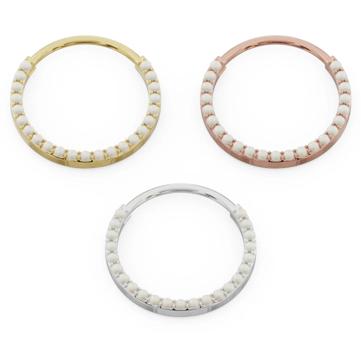 Royal Ear Piercing Allure - Pearl Clicker Hoop