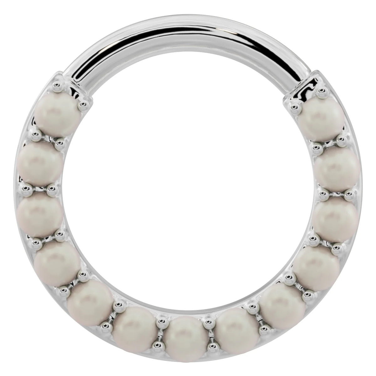 Royal Ear Piercing Allure - Pearl Clicker Hoop
