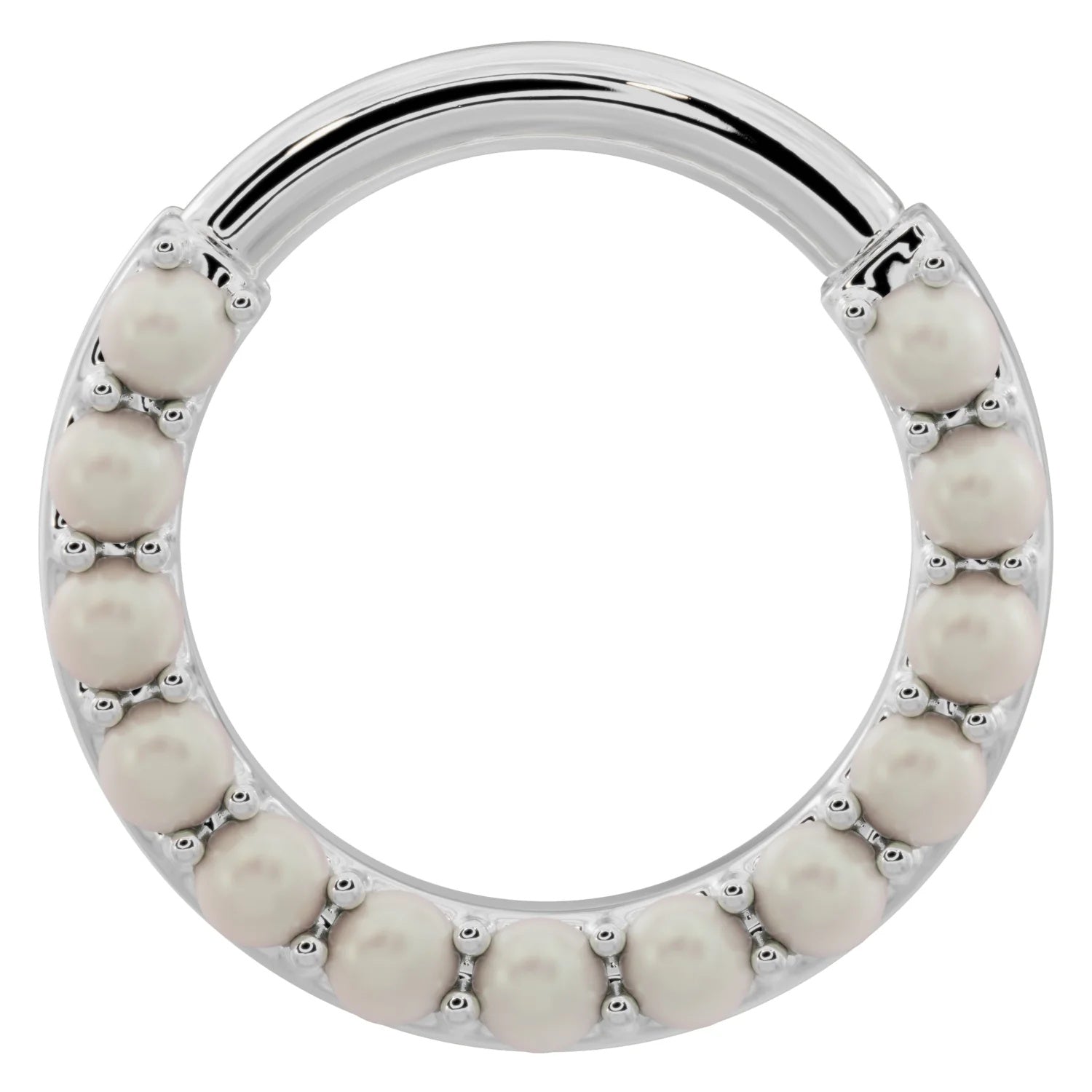 Royal Ear Piercing Allure - Pearl Clicker Hoop