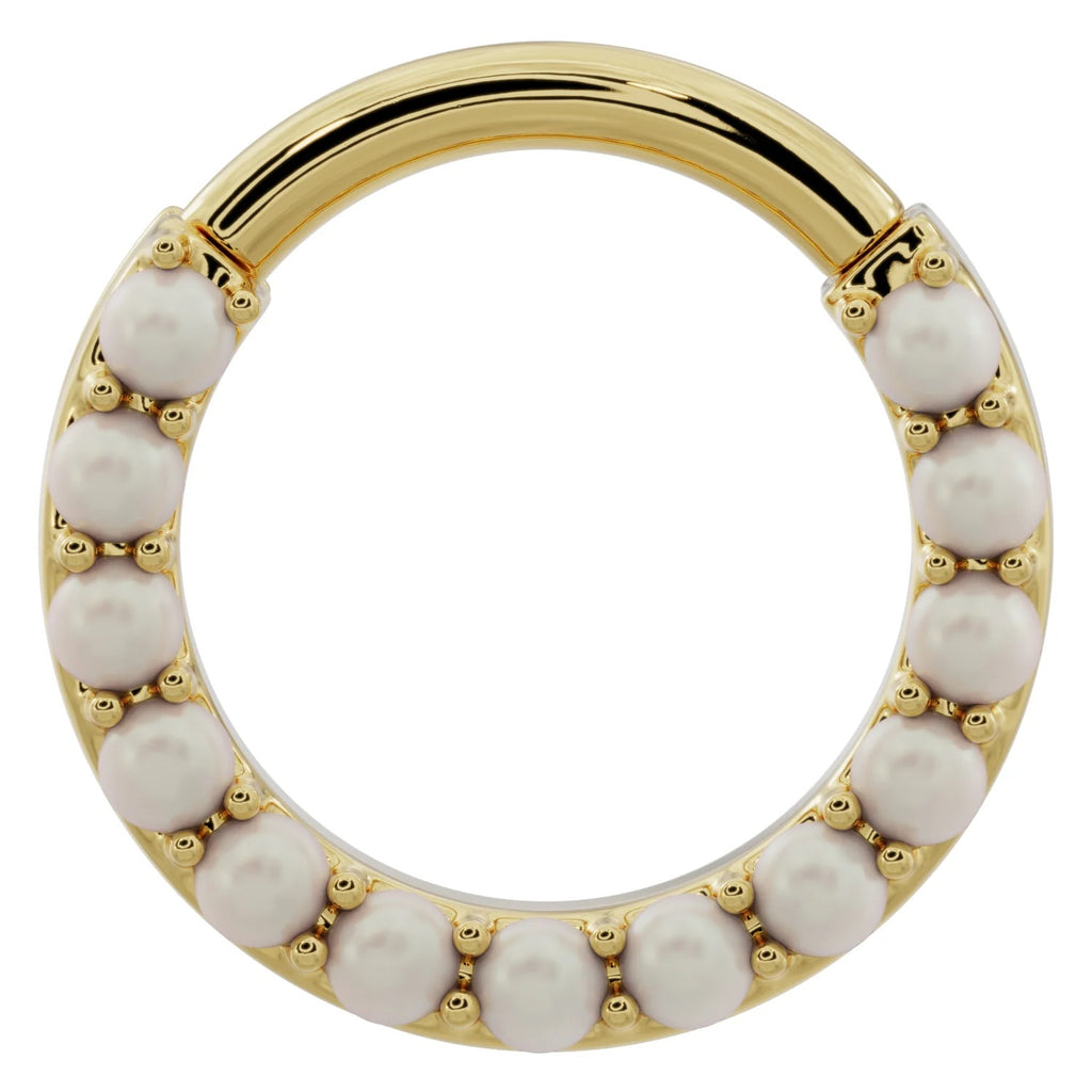 Royal Ear Piercing Allure - Pearl Clicker Hoop